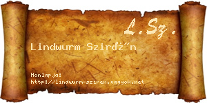 Lindwurm Szirén névjegykártya